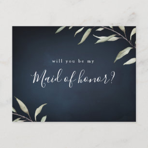 Invitación ¿Serás mi criada de honor mínimo vegetación?