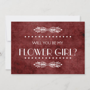 Invitación ¿Serás mi dama de flores?