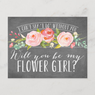 Invitación ¿Serás mi dama de flores   Dama de honor