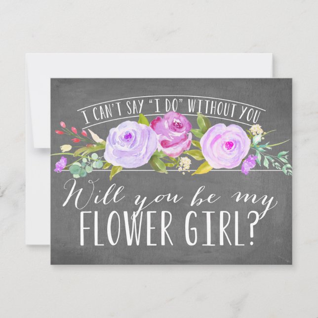 Invitación ¿Serás mi dama de flores | Dama de honor (Anverso)