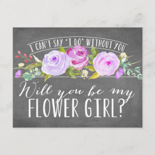 Invitación ¿Serás mi dama de flores Dama de honor
