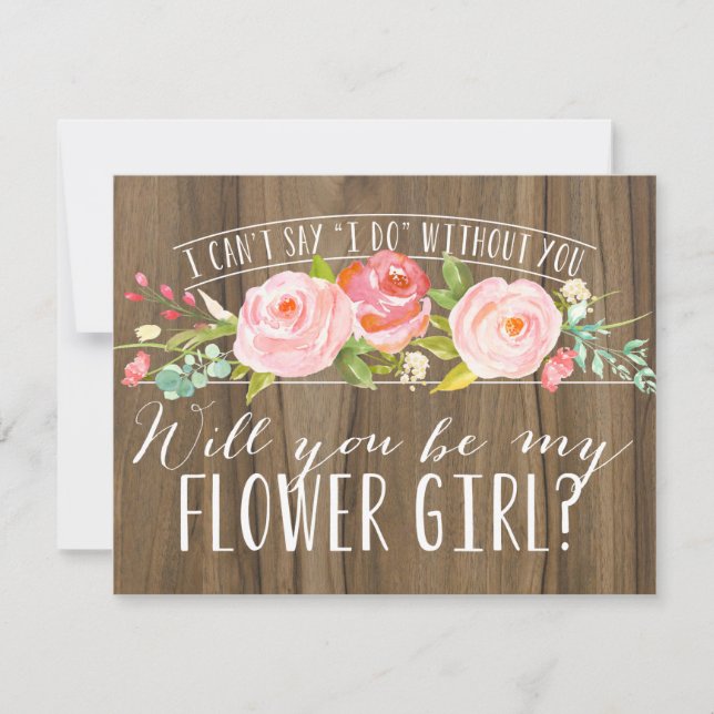 Invitación ¿Serás mi Dama de Flores | Dama de Honor (Anverso)