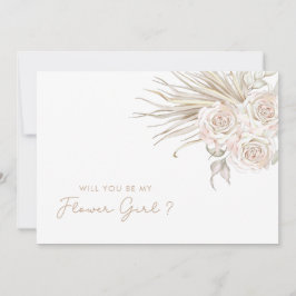Invitación ¿Serás Mi Dama de Flores Floral