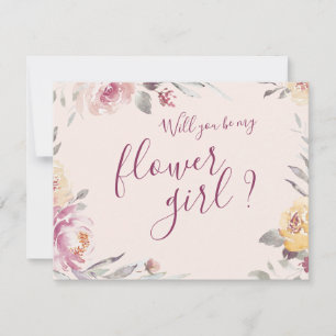 Invitación Serás mi dama de flores Romántico jardín floral