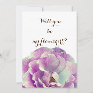 Invitación ¿Serás mi dama de flores Rosa Rosa