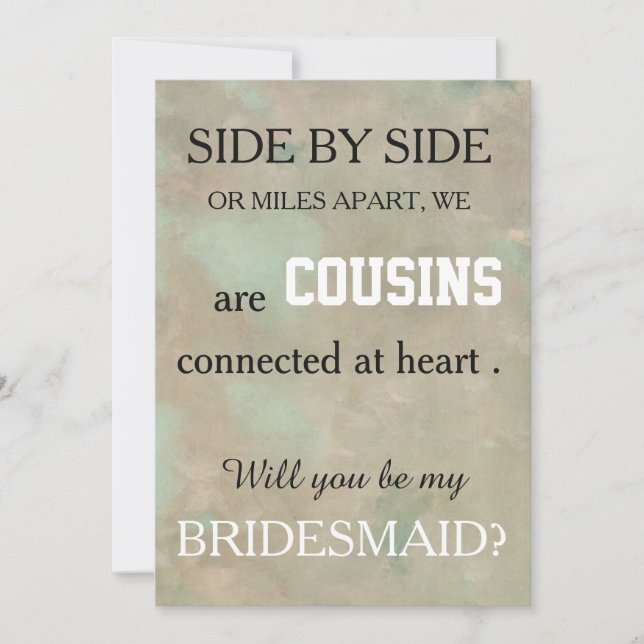 Invitación ¿Serás mi dama de honor? (Anverso)