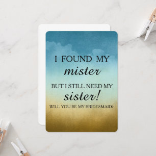 Invitación ¿Serás mi dama de honor?