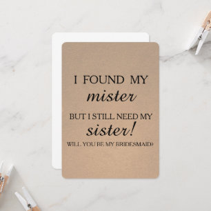 Invitación ¿Serás mi dama de honor?