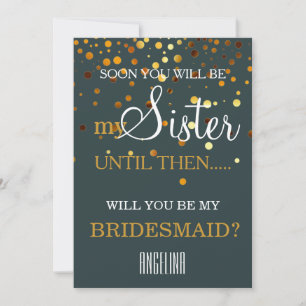 Invitación ¿Serás mi dama de honor?