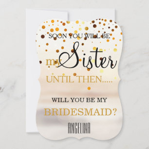 Invitación ¿Serás mi dama de honor?