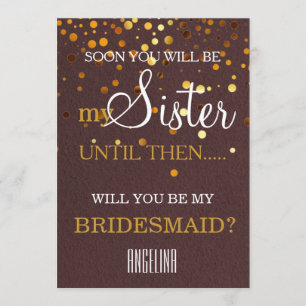 Invitación ¿Serás mi dama de honor?