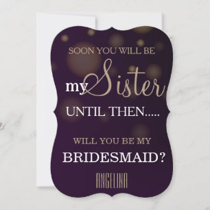Invitación ¿Serás mi dama de honor?