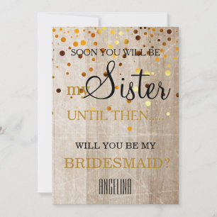Invitación ¿Serás mi dama de honor?