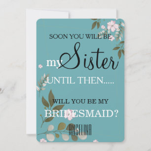 Invitación ¿Serás mi dama de honor?