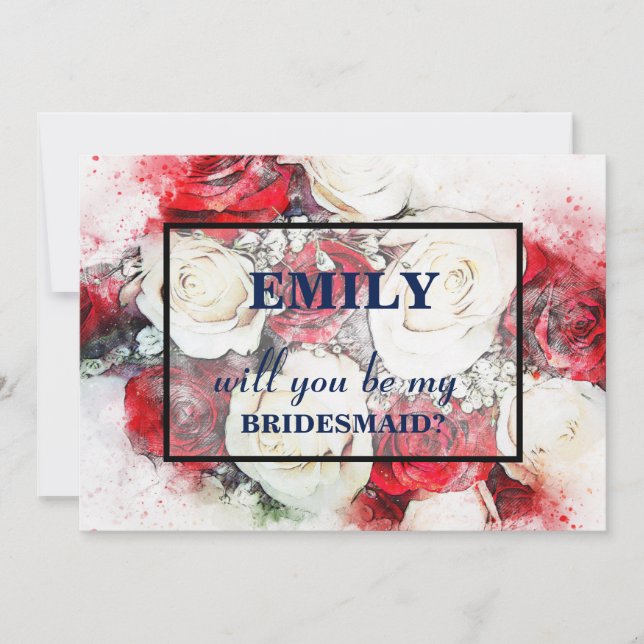 Invitación ¿Serás mi dama de honor? (Anverso)