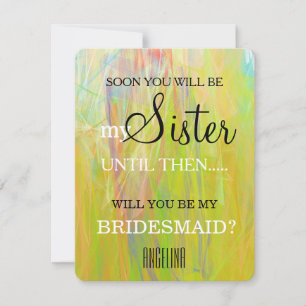Invitación ¿Serás mi dama de honor?