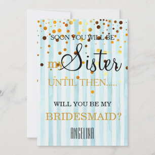 Invitación ¿Serás mi dama de honor?