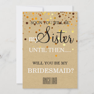 Invitación ¿Serás mi dama de honor?