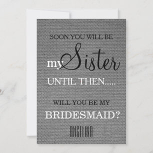 Invitación ¿Serás mi dama de honor?
