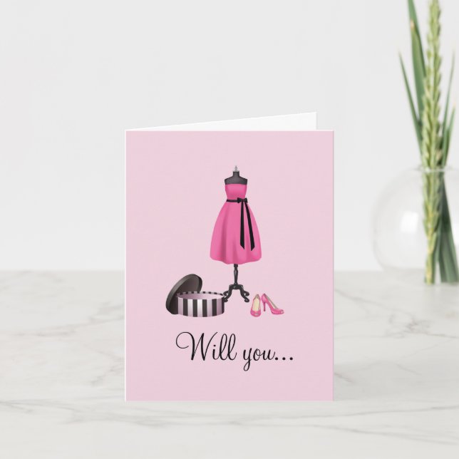 Invitación Serás mi dama de honor. (Anverso)