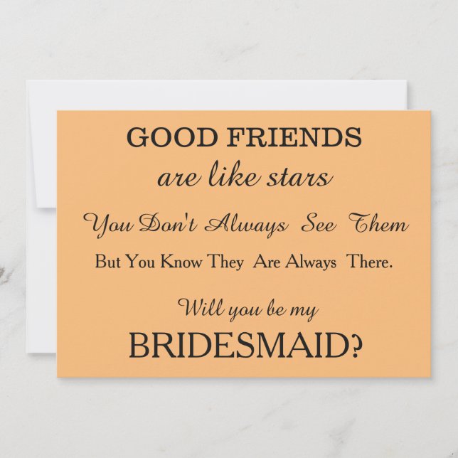 Invitación ¿Serás mi dama de honor? (Anverso)