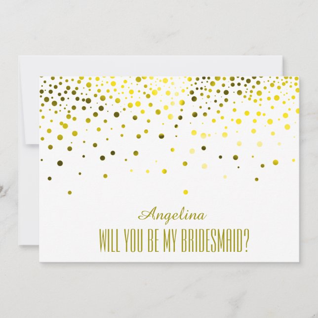Invitación ¿Serás mi dama de honor? (Anverso)