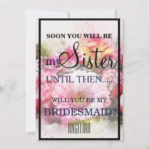 Invitación ¿Serás mi dama de honor?