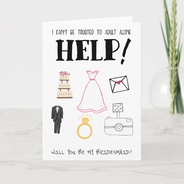 Invitación ¿Serás Mi Dama de Honor (Anverso)