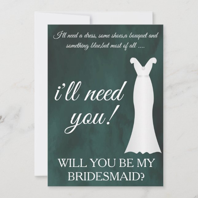 Invitación ¿Serás mi dama de honor? (Anverso)