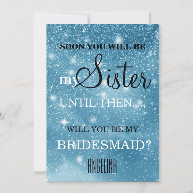 Invitación ¿Serás mi dama de honor? (Anverso)