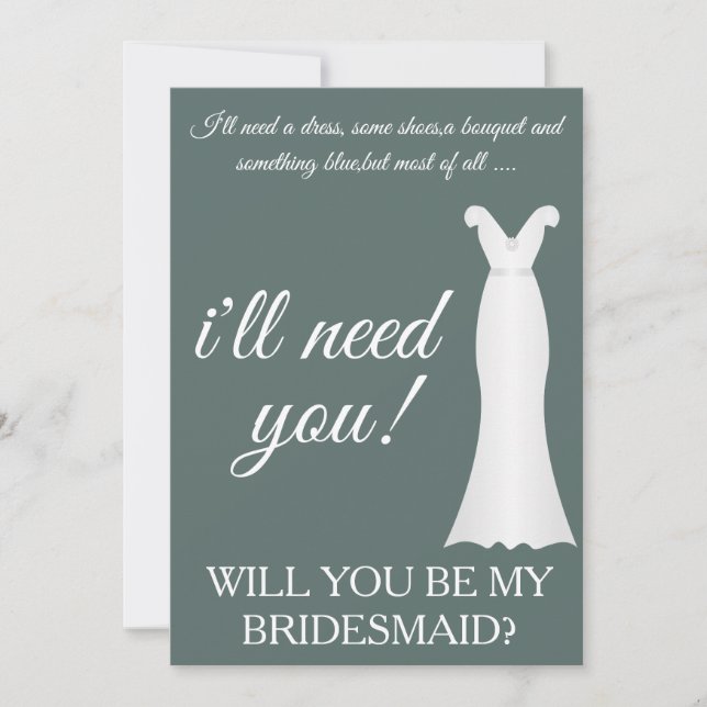 Invitación ¿Serás mi dama de honor? (Anverso)