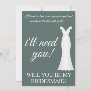 Invitación ¿Serás mi dama de honor?