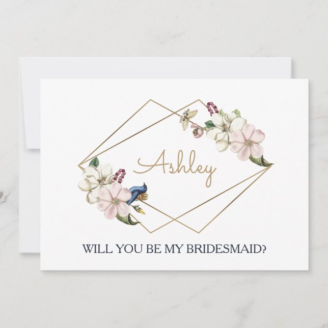 Invitación ¿Serás mi dama de honor? (Anverso)