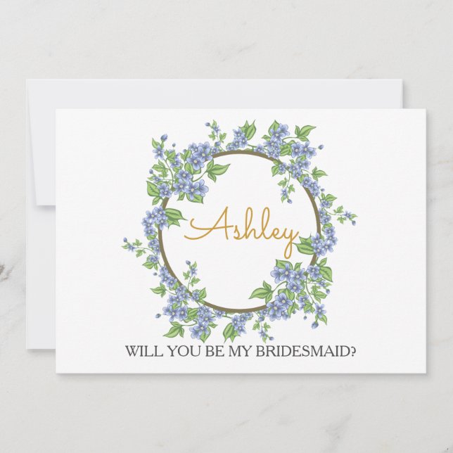 Invitación ¿Serás mi dama de honor? (Anverso)