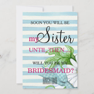 Invitación ¿Serás mi dama de honor?