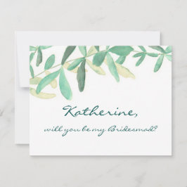 Invitación ¿Serás mi Dama de Honor Botánica Moderna