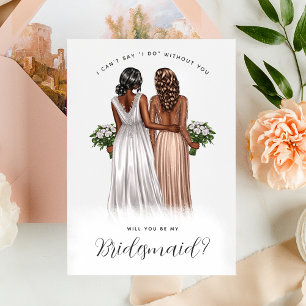 Invitación ¿Serás mi dama de honor? Chicas con vestidos V2 In