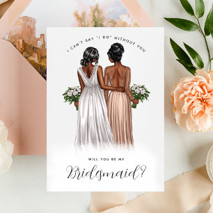 Invitación ¿Serás mi dama de honor? Chicas con vestidos V2 In