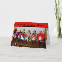 Invitación ¿Serás mi Dama de Honor? Chicas de Sala de Baile C