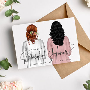 Invitación ¿Serás mi dama de honor? Chicas en batas V2 en