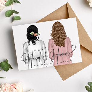 Invitación ¿Serás mi dama de honor? Chicas en batas V2 en