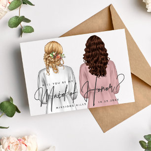 Invitación ¿Serás mi dama de honor? Chicas en batas V2 en