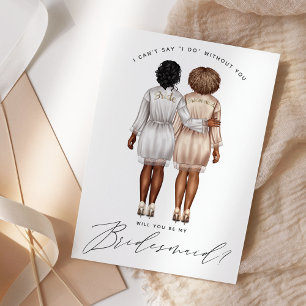 Invitación ¿Serás mi dama de honor? Chicas en batas V3 Invit