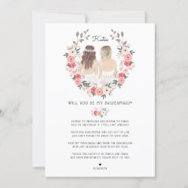 Invitación ¿Serás mi dama de honor/dama de honor propuesta?