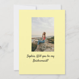 Invitación Serás mi dama de honor elegante moderno