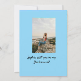 Invitación Serás mi dama de honor elegante moderno