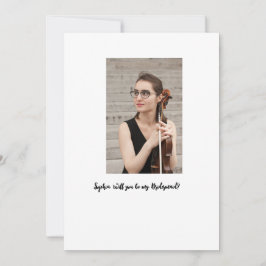 Invitación Serás mi dama de honor elegante moderno