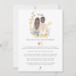 Invitación ¿Serás mi dama de honor/empleada doméstica de mi p