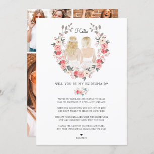 Invitación ¿Serás mi dama de honor/empleada doméstica de mi p