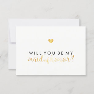 Invitación ¿Serás mi Dama de Honor - Escritura Fab con Corazó